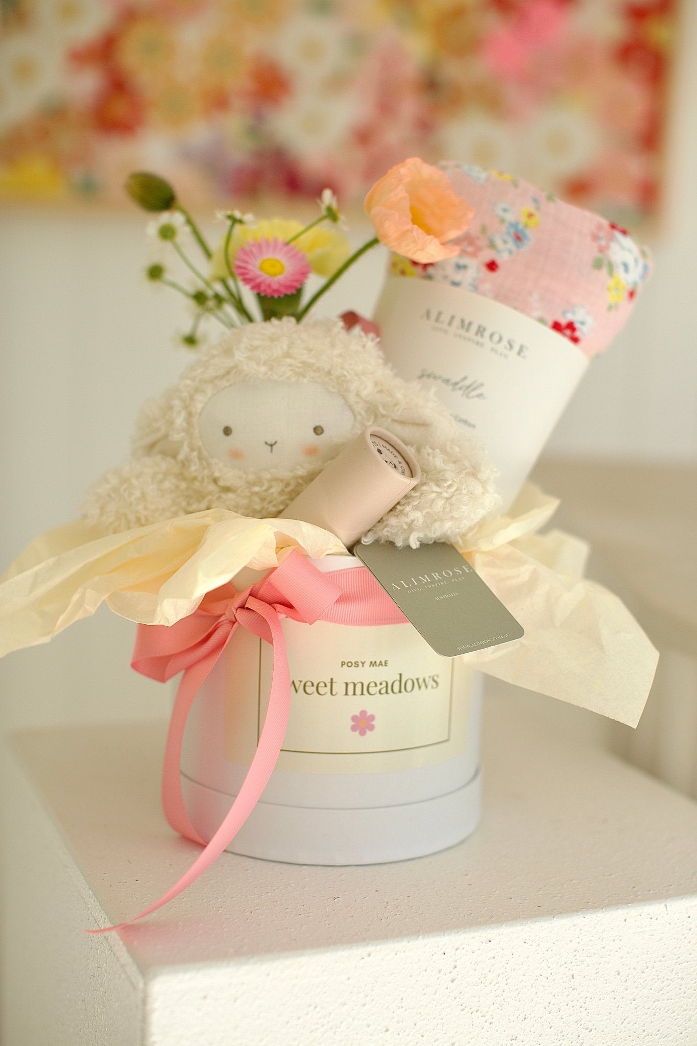 Sweet Meadows | Baby Hamper | Bundaberg (Hatbox) - Posy Mae