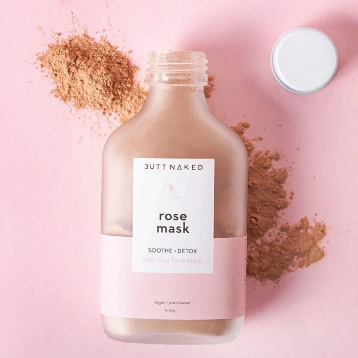 Butt Naked Rose Pink Clay Face Mask - Posy Mae
