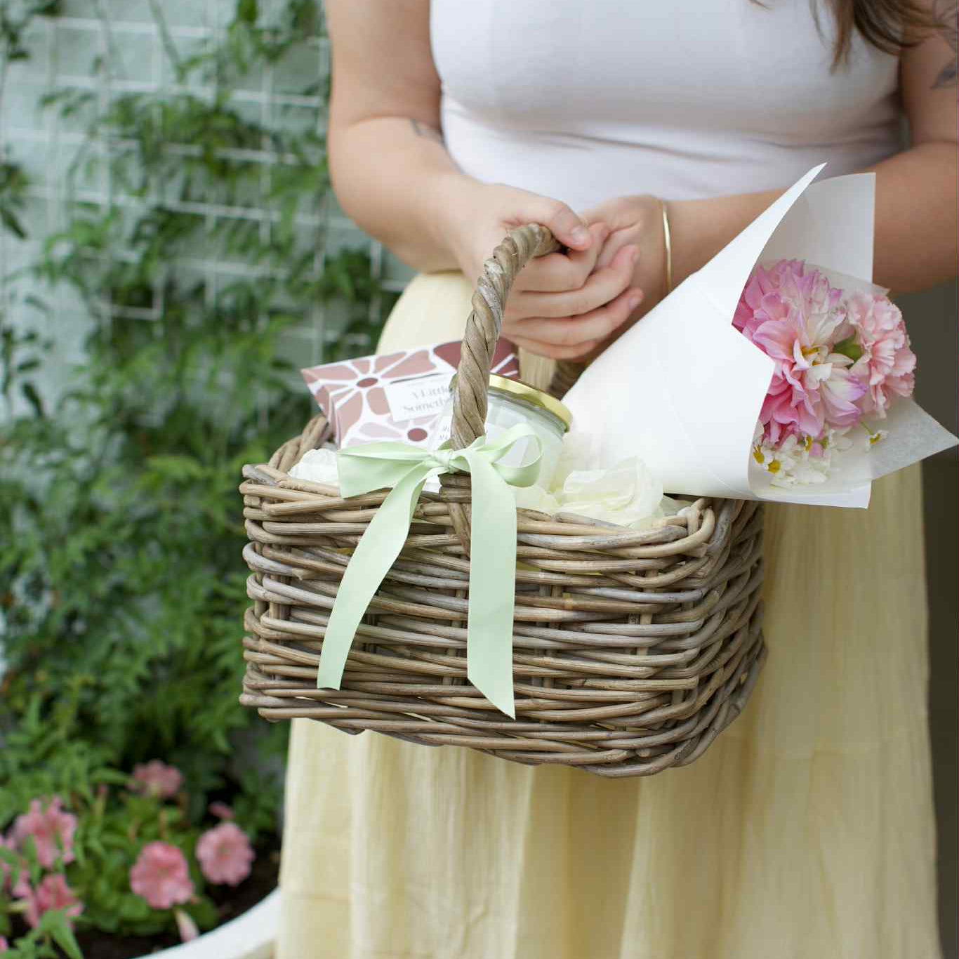 Fresh flower and gift hamper by Posy Mae Floral Studio, Bundaberg Queensland florist