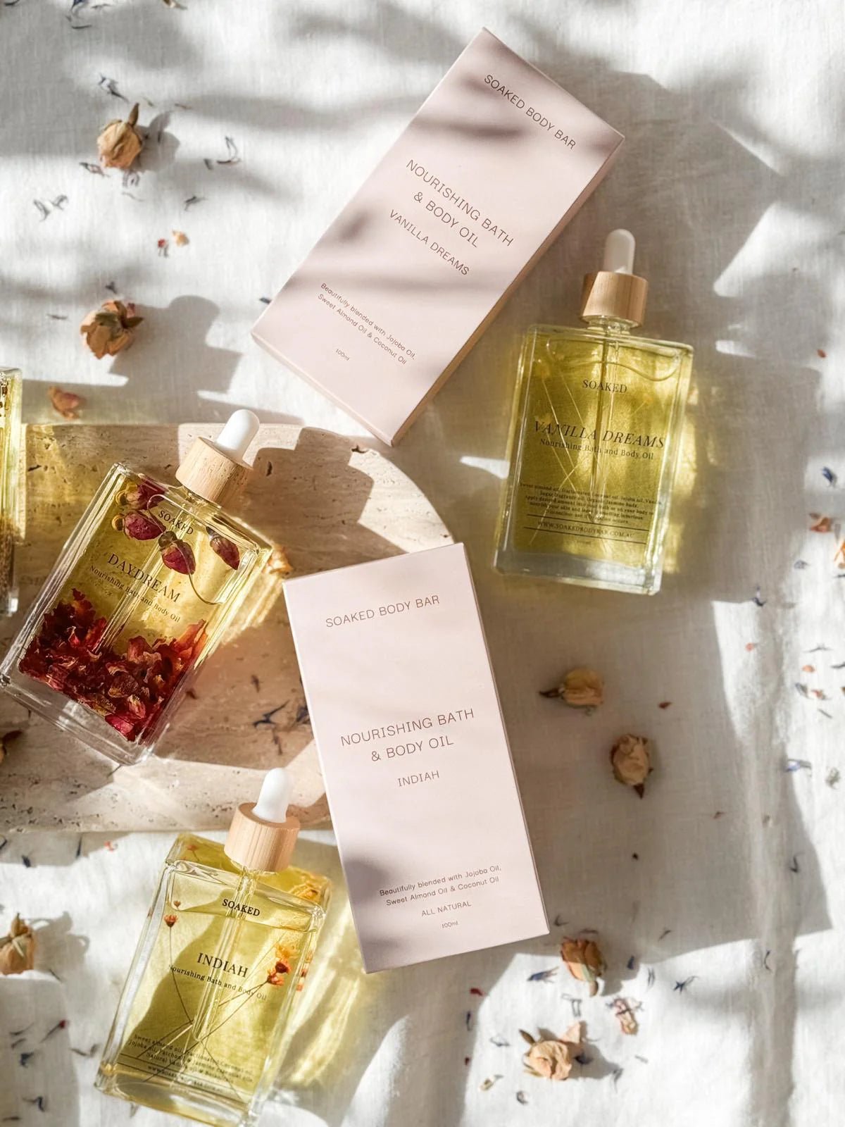 Soaked Body Bar – Indiah Nourishing Bath & Body Oil - Posy Mae