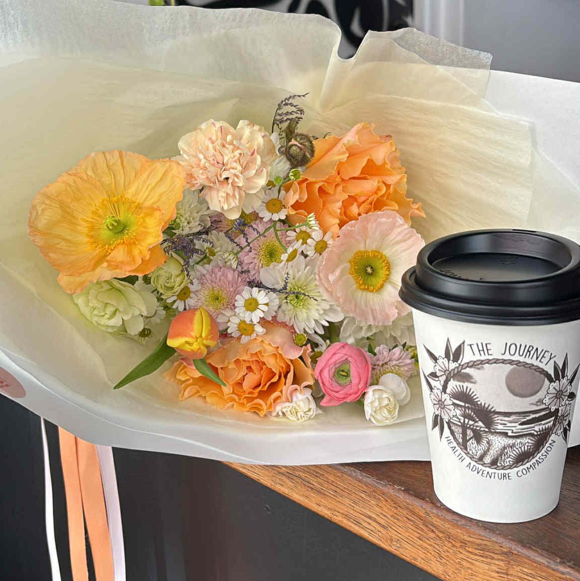 Coffee & a Bunch β Flowers + Coffee Combo Bundaberg - Posy Mae