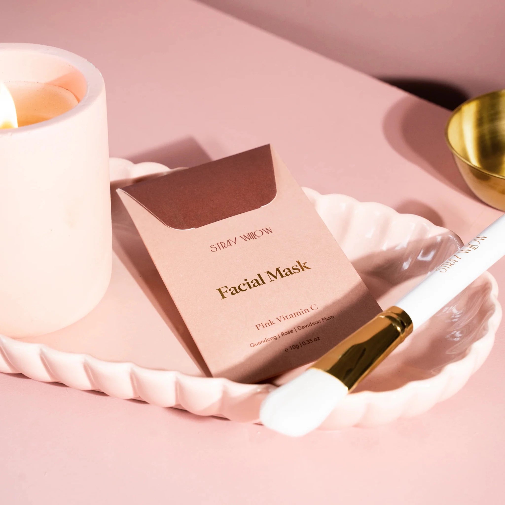 Stray Willow – Facial Mask (Pink Vitamin C) Bundaberg | Natural Skincare | Posy Mae Floral Studio - Posy Mae
