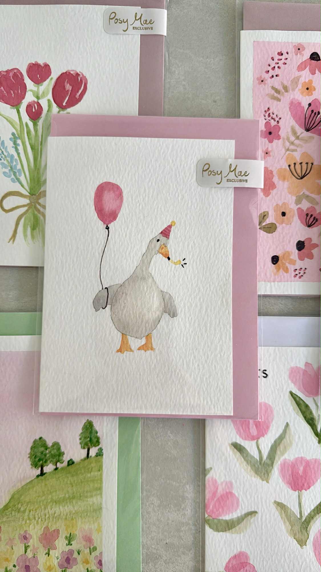 Hand - Painted Watercolour Gift Card – Bundaberg | Posy Mae Floral Studio - Posy Mae