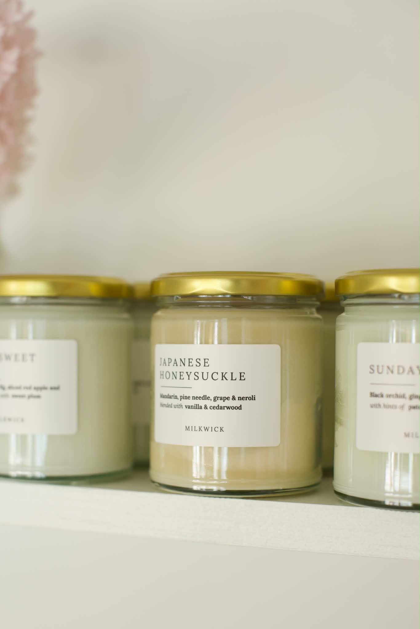 Japanese Honeysuckle Milkwick Candle - Posy Mae