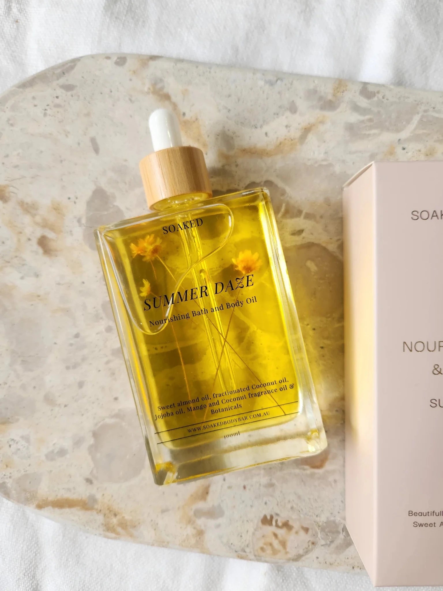 Soaked Body Bar – Summer Daze Nourishing Bath & Body Oil - Posy Mae